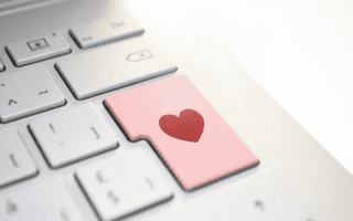 a heart icon on keyboard
